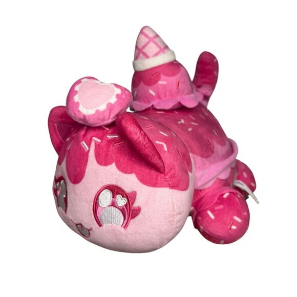 Aphmau MeeMeows Mystery 11” Strawberry Ice Cream Cat Pink Plush Toy Collectible - Picture 1 of 9